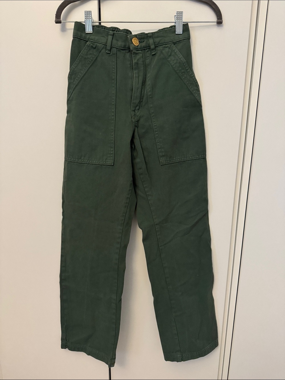 Big Bud Press Work Pants in Dark Emerald Green, size XXS
